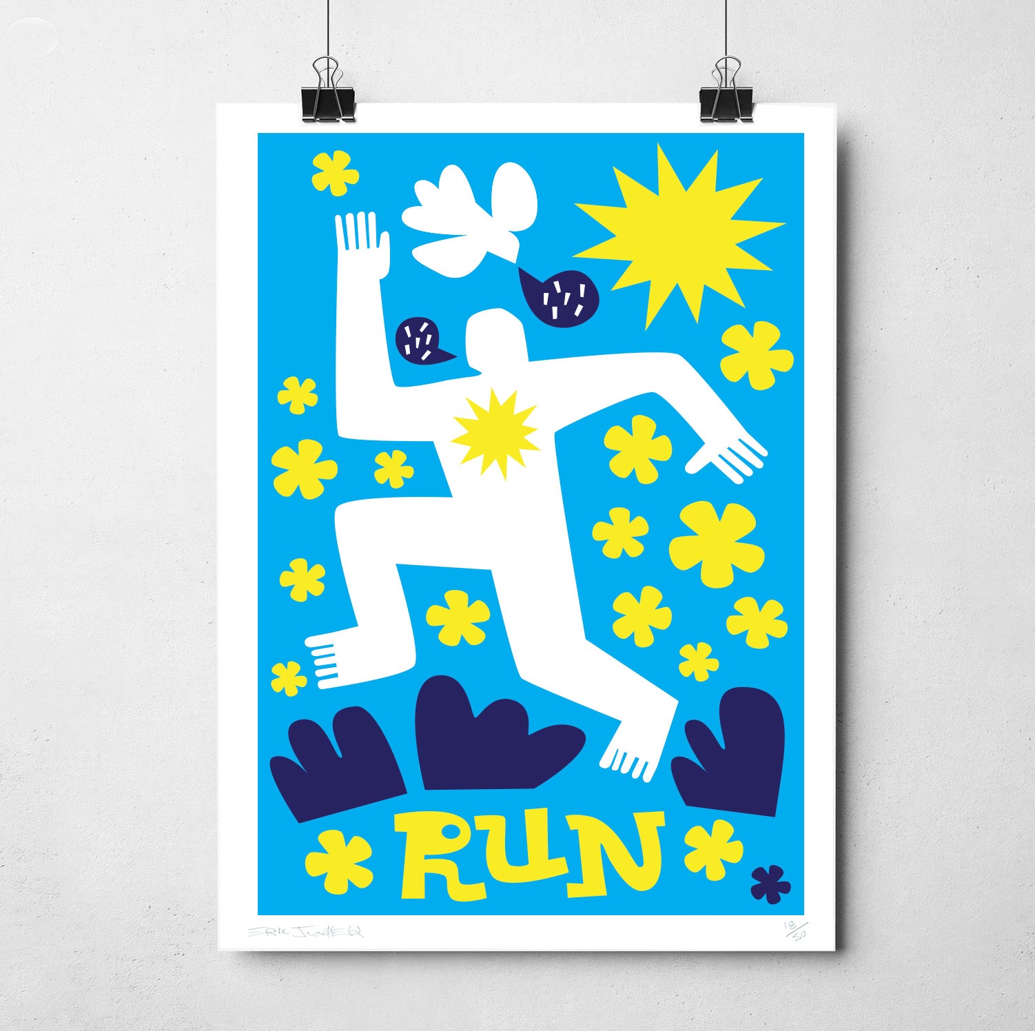 RUN Limited Edition Print. Signed edition of 75 prints.